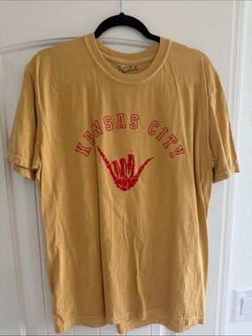 UNISEX Kansas City Graphic Tee - Mustard Yellow Shirt